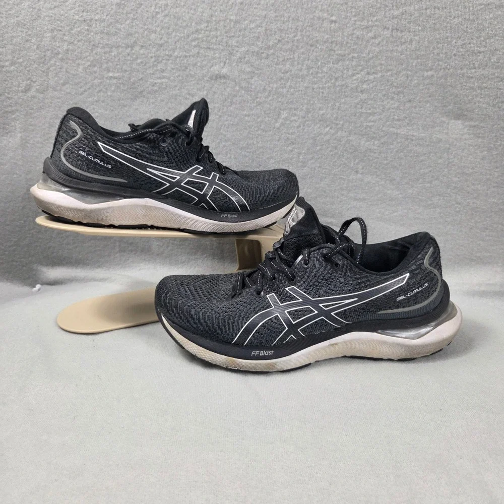 Asics Gel-Cumulus 24 Womens Running Shoes Black White 1012B206 Size 6